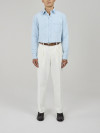 Ecru Moleskin Chino with Pleats
