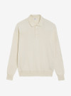 Off-white cashmere cotton polo shirt