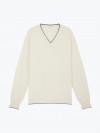 Ecru Cotton Cashmere Pullover