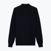 Navy Merino Mock Neck Pullover