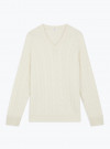 V-Neck Pullover Off White