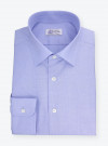 Shirt Poplin Check Pattern Blue