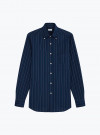Green Stripe Navy Oxford Shirt