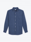 Plain Blue Corduroy Shirt