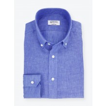 Shirt Linen Pain Blue