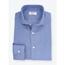 Shirt Denim Plain Bleu