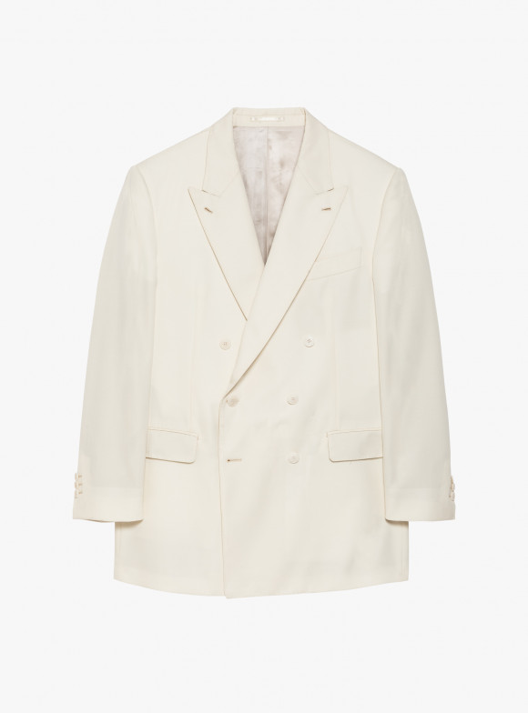 Ecru Double-Breasted Suit
