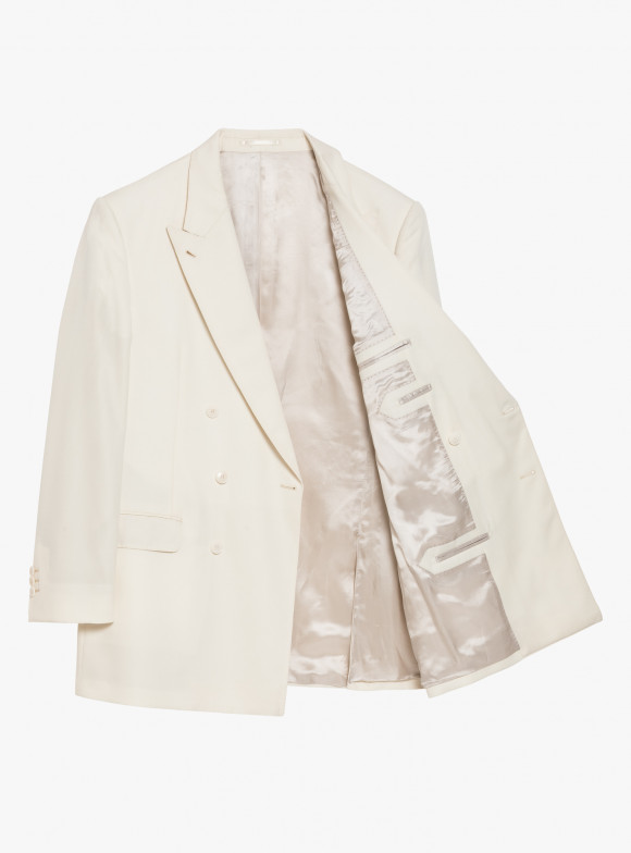 Ecru Double-Breasted Suit