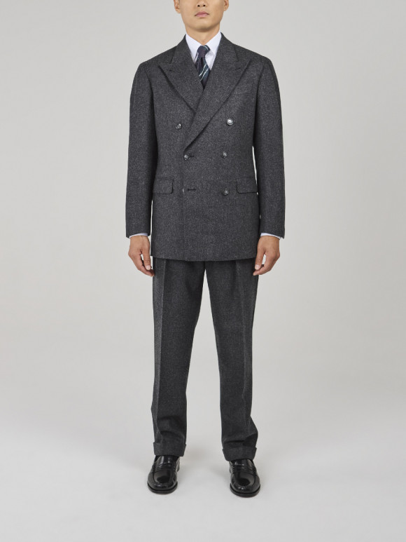 Double-Breasted Grey Flannel Suit