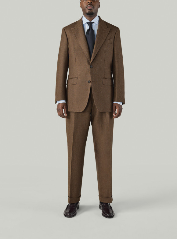 Brown Wool & Linen Suit