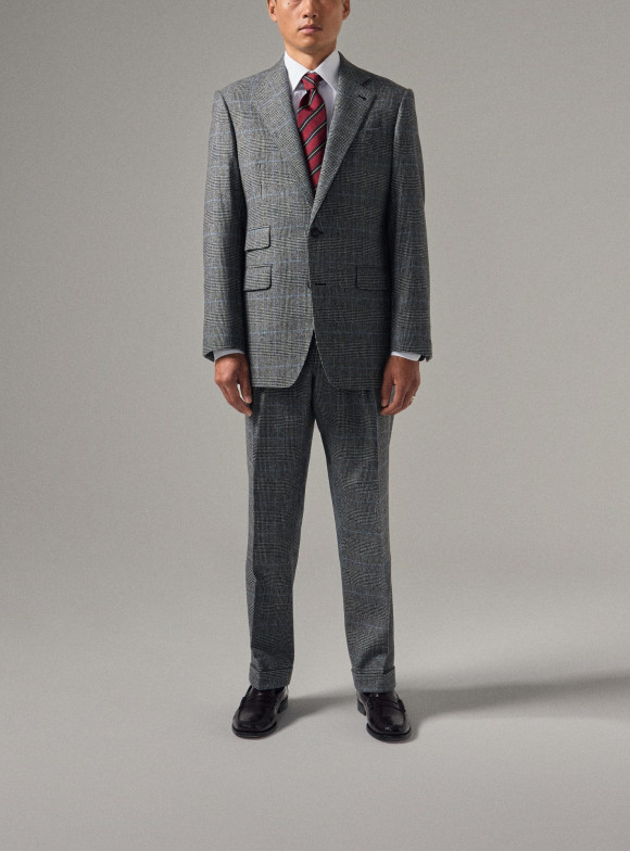 Prince of Wales Check Flannel Suit