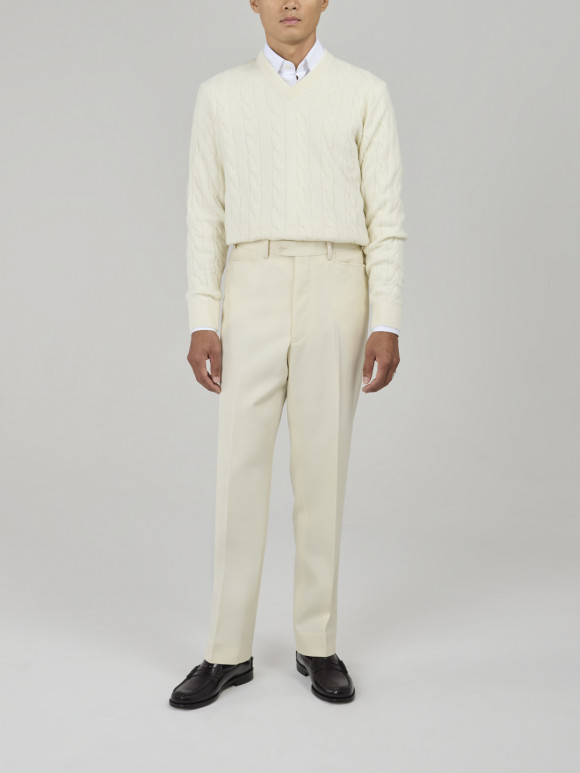 Ecru Cavalry Twill Trousers