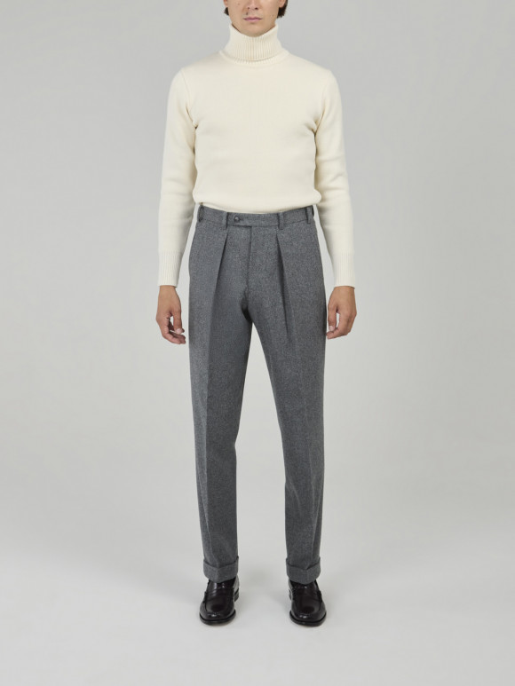 Medium Grey Flannel Trousers