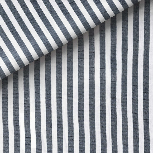 Seersucker Stripes Grey