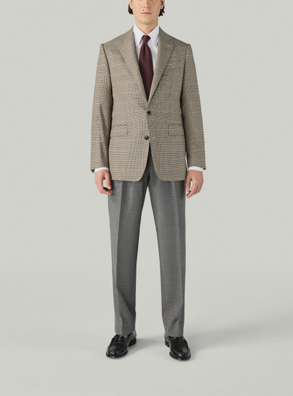 Beige Houndstooth Jacket