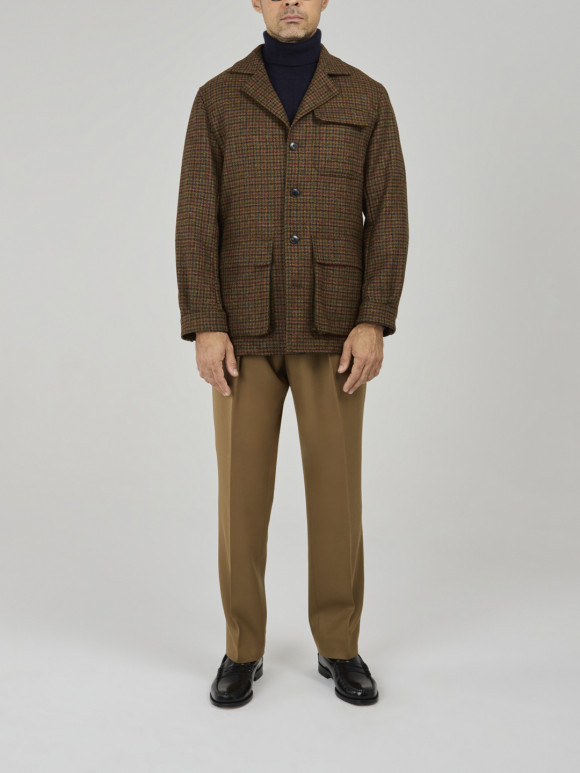 Brown Gun Club Tweed Safari Jacket