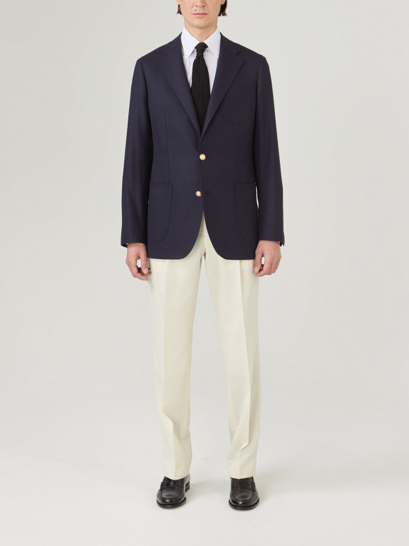 Blazer Fresco Mock Leno Navy