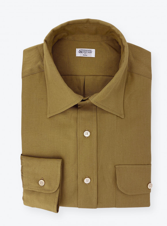 Beige Cotton / Linen Shirt