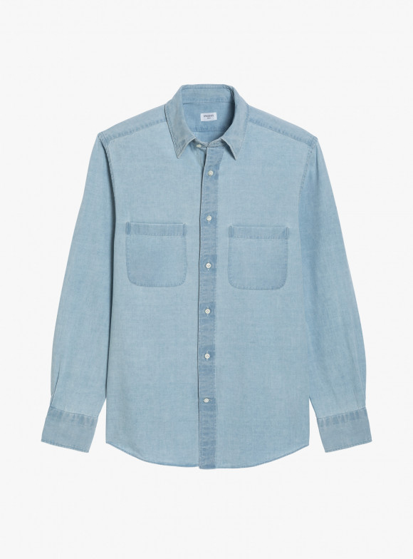 Shirt Denim Plain Blue