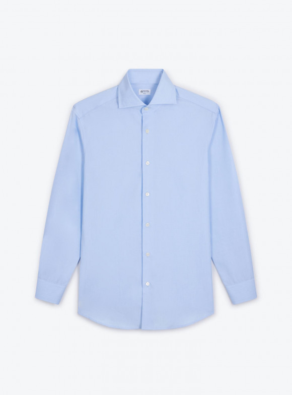 Plain Blue End on End Shirt