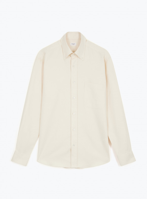 Shirt Plain Ivory Flannel