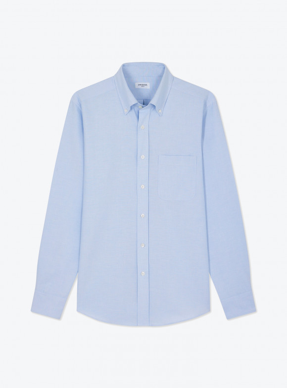 Plain Blue Oxford Shirt