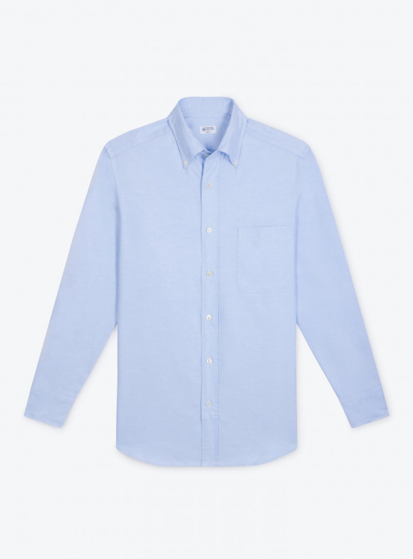 Plain Blue Oxford Shirt