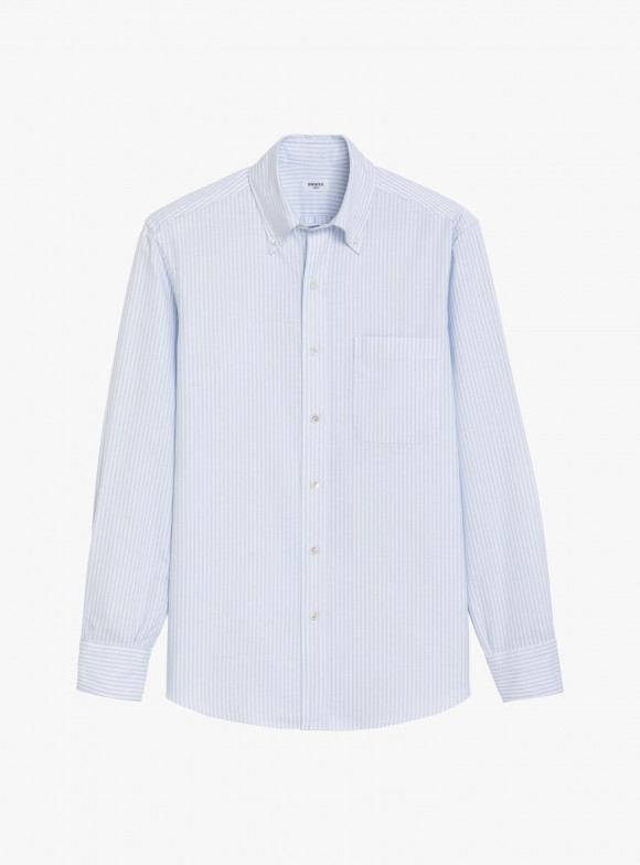 Blue Striped Oxford Shirt