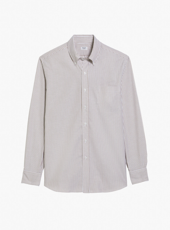 Shirt Oxford Stripes Brown
