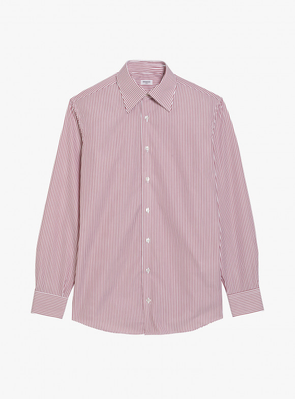 Shirt Poplin Stripes Red
