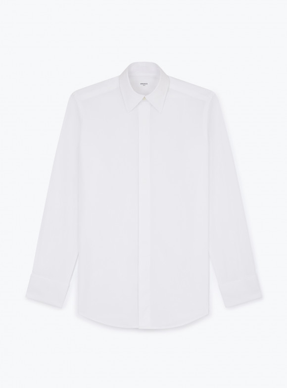 Shirt Poplin Plain White