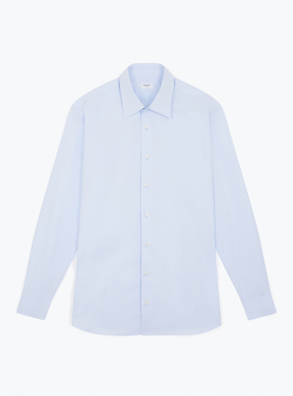 Shirt Poplin Plain Blue
