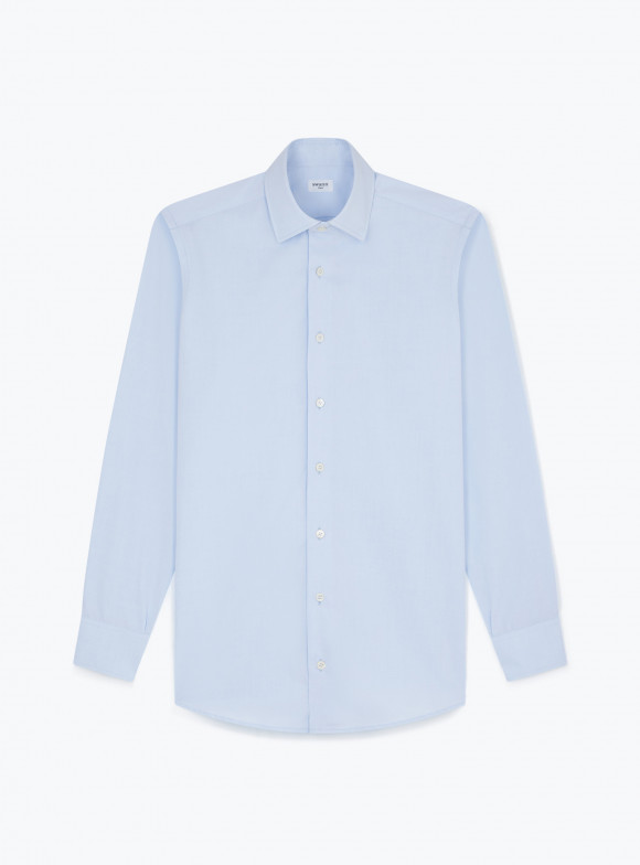 Shirt Poplin Plain Blue