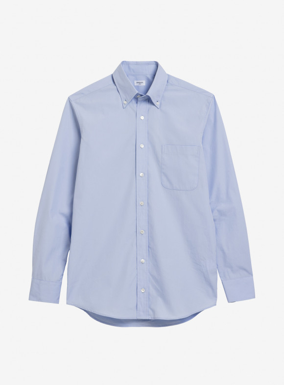 Shirt Poplin Plain Blue
