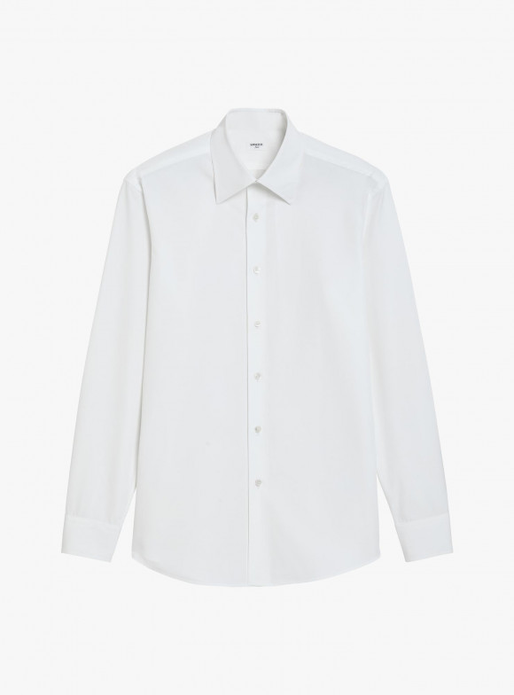Plain White Poplin Shirt
