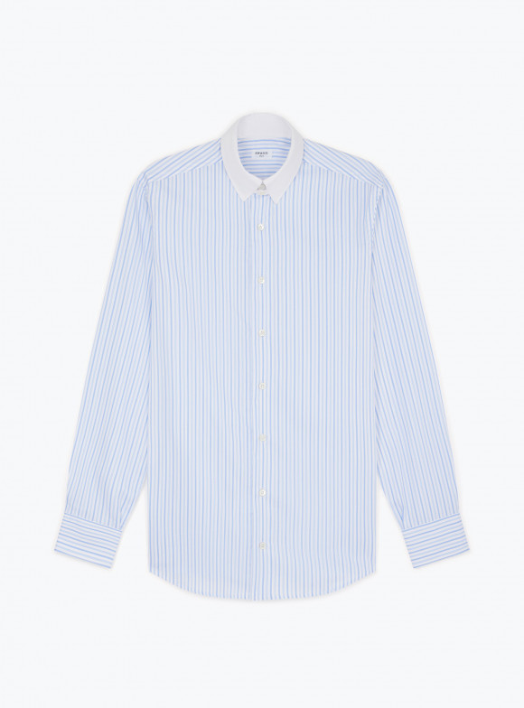 Shirt Twill Check Pattern Blue