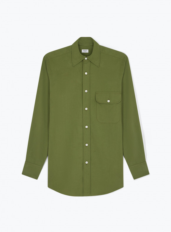 Shirt Twill Plain Green