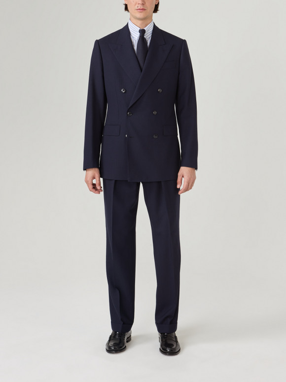 Navy Double-Breasted Suit