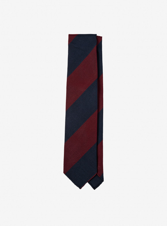 Red and Navy Regimental Tie