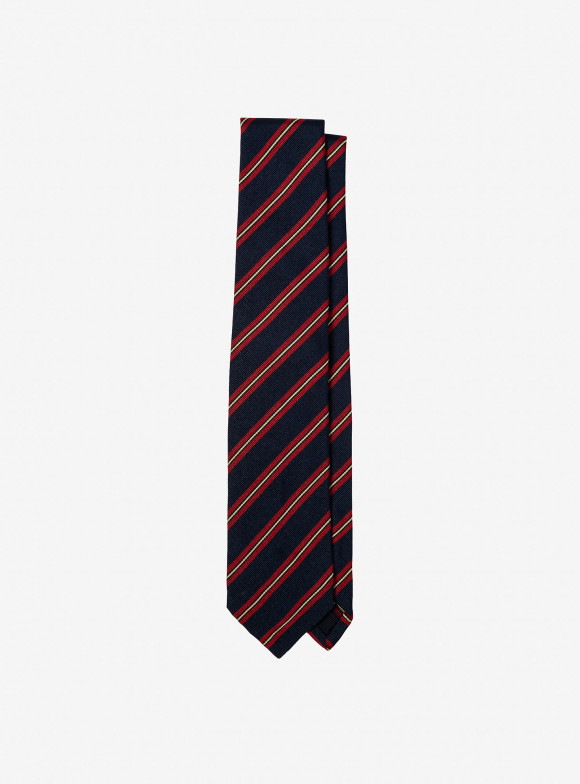 Red and Navy Regimental Tie