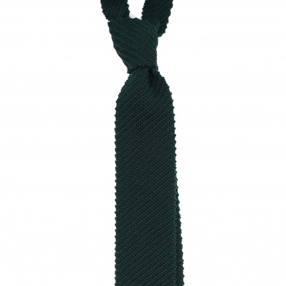 Green Knitted Wool Tie