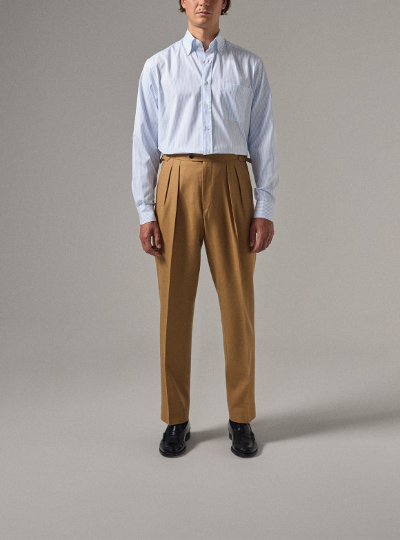 Camel Flannel Trousers
