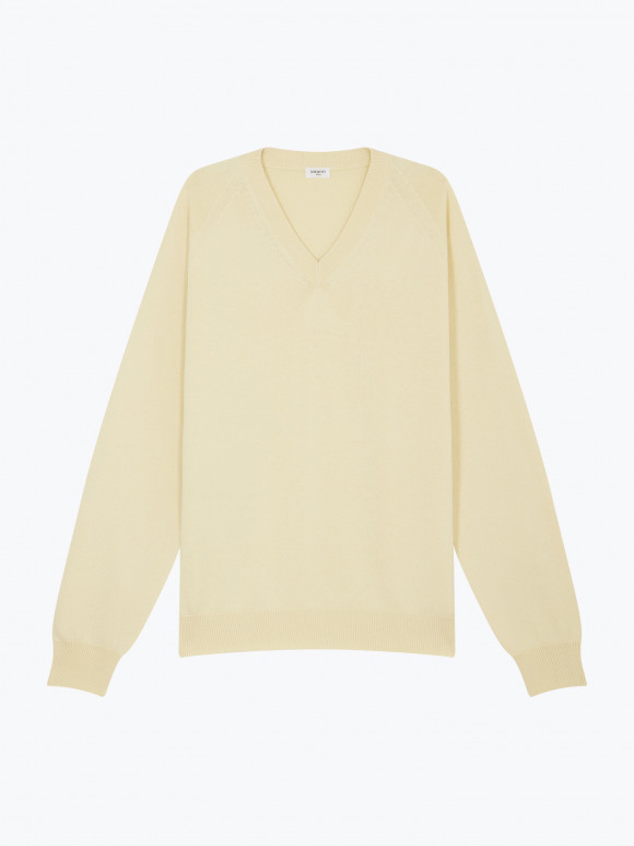 Yellow Cotton Cashmere Pullover