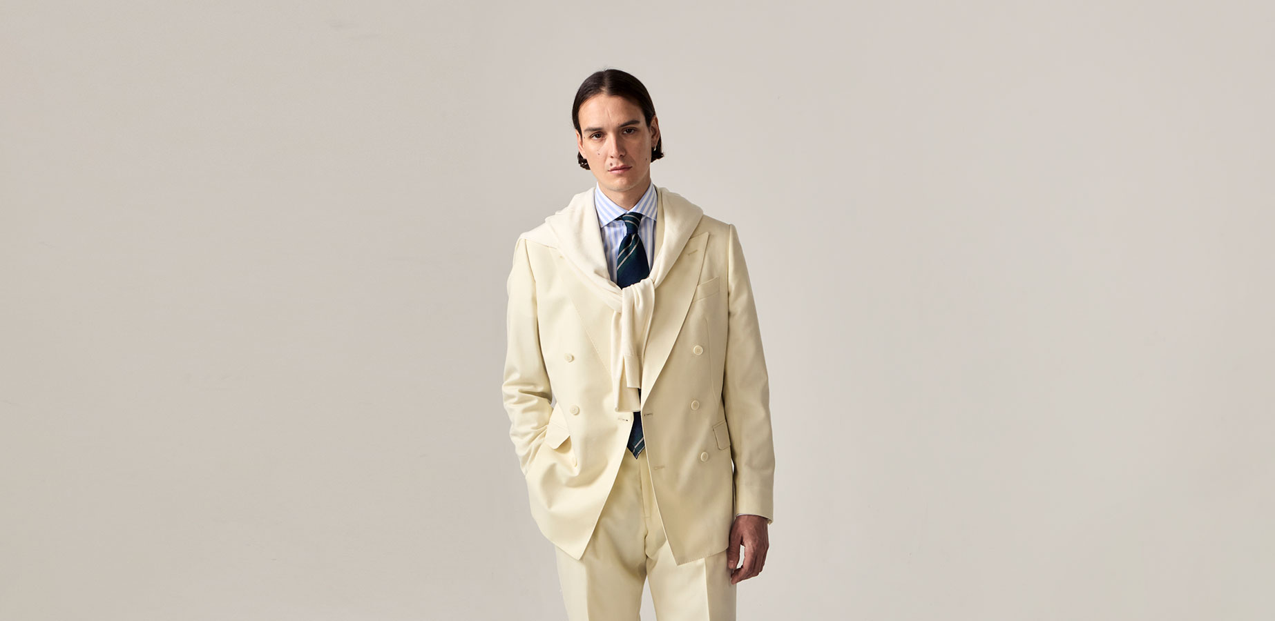 The Cream Double-Breasted Suit