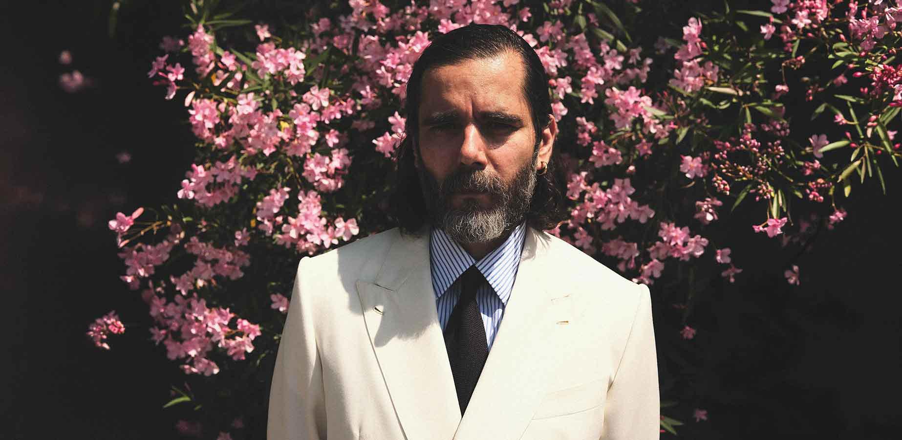 Ecru Double-Breasted Suit