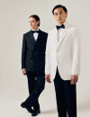 White Seersucker Tuxedo Jacket