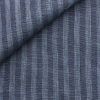 Linen Stripes Blue Grey