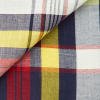 Chambray Check Pattern Blue Yellow