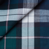 Chambray Check Pattern Blue Green