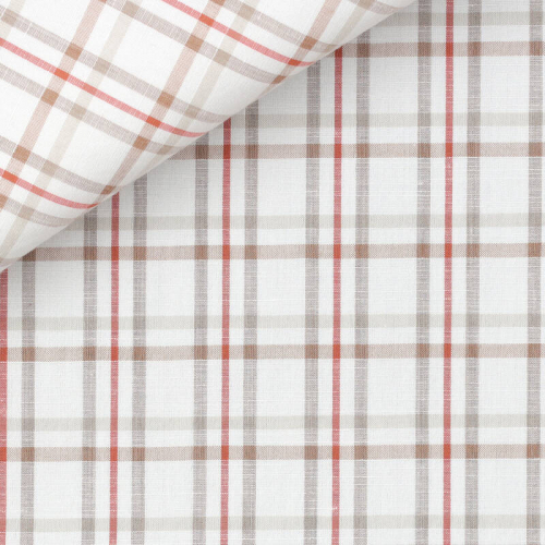 Linen Check Pattern Beige